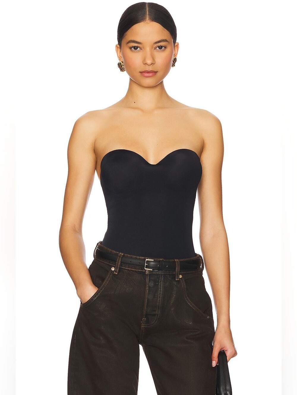 Revolve Wolford Mat De Luxe Forming String Bodysuit Black S/D